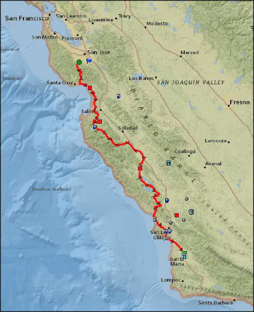 Day 1 Route Map