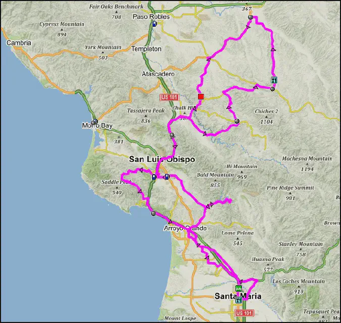 Day 2 Route Map